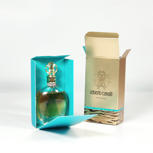 Foldable Perfume Box with Matt Lamination UV Coating Embossing Featuring Sponge Liner and Folder Design