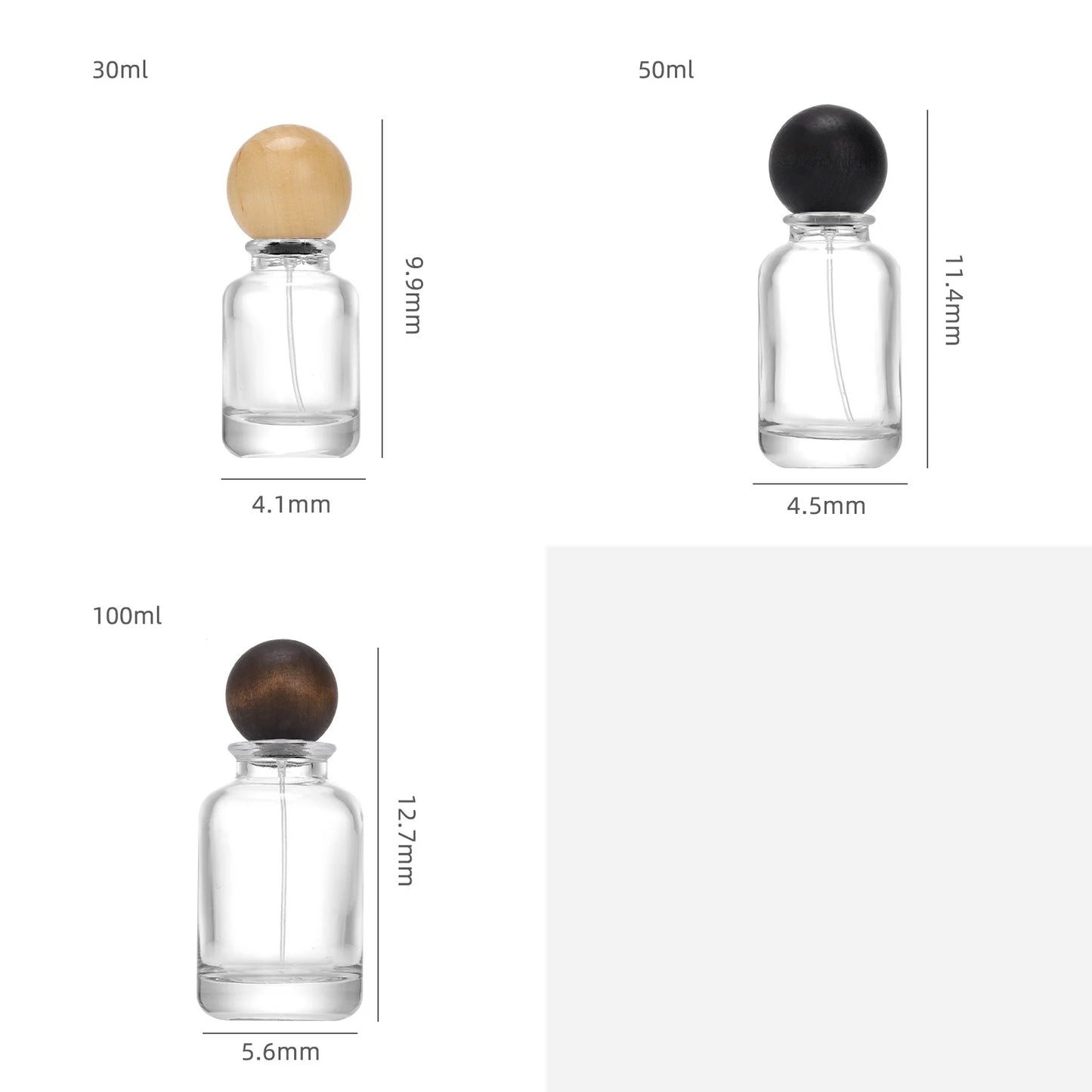 Perfume Bottles in Bulk Clear Glass Model H081R