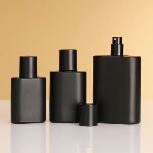 Black Perfume Bottle Matte Surface