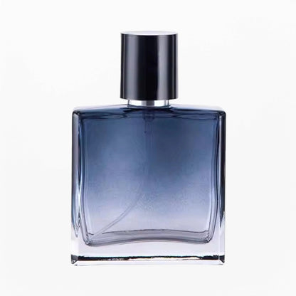 Blue Cologne Bottle Flat Square Shape with Gradient Color