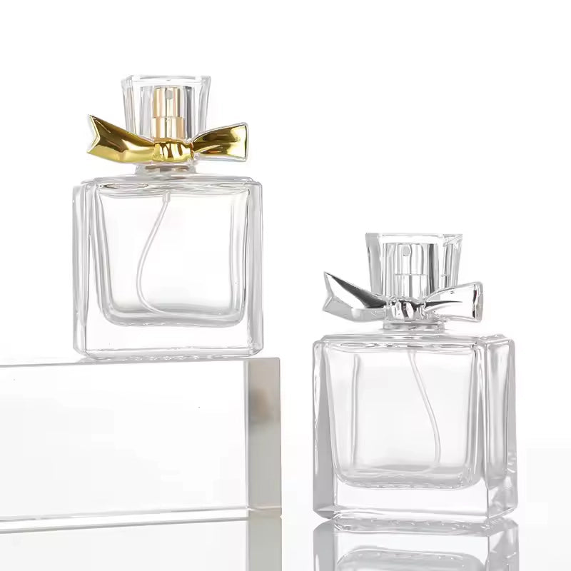 Bow Perfume Bottle Clear Glass