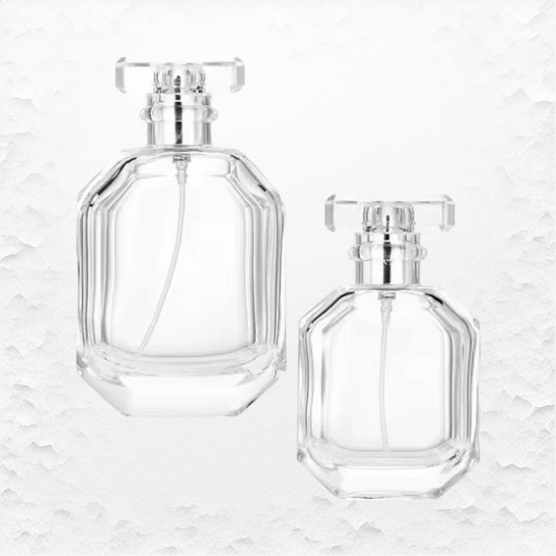 Classic Perfume Bottle Rhombus Crimp Design 50ml and 100ml