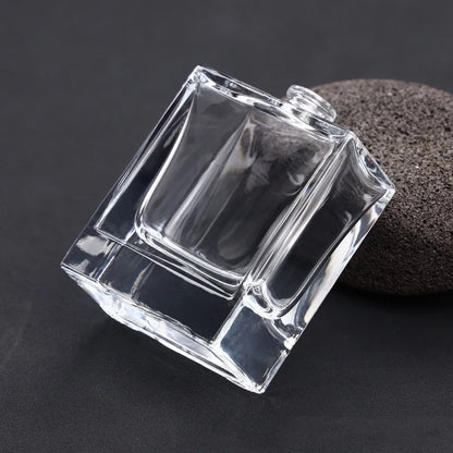 Polished Clear Glass Perfume Bottle