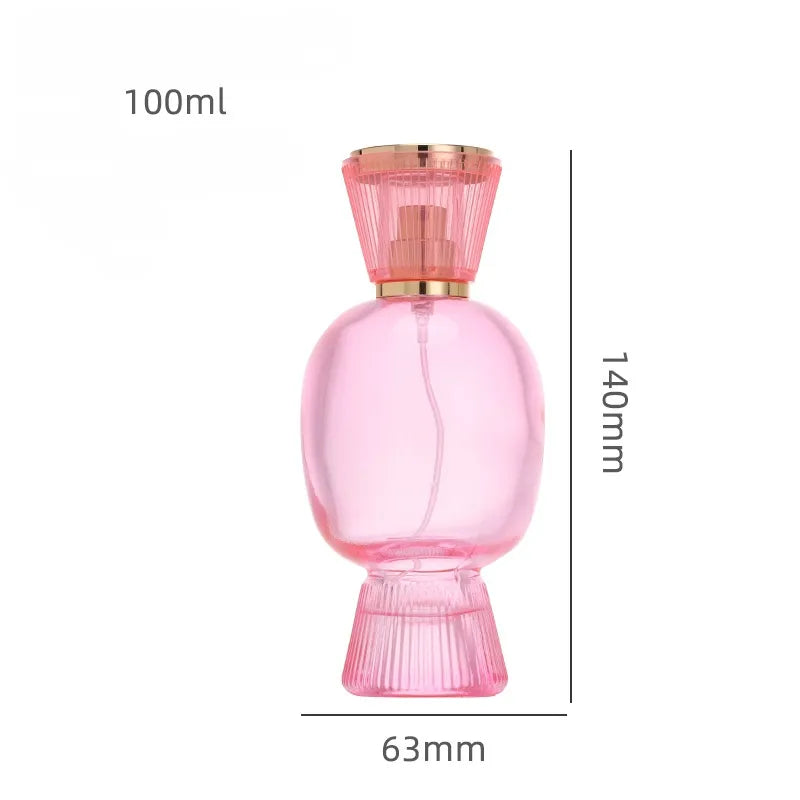 Creative Perfume Bottle Candy Shape 100ml Transparent Glass Bottle