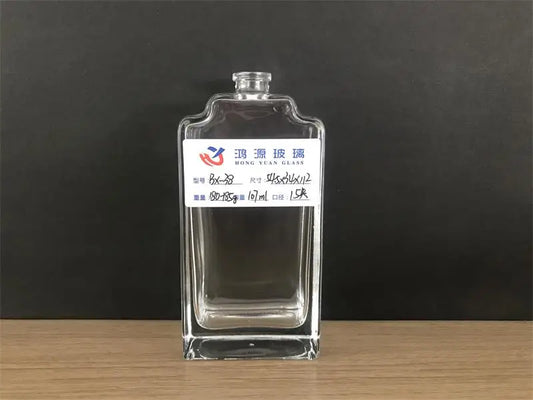flat glass perfume bottle