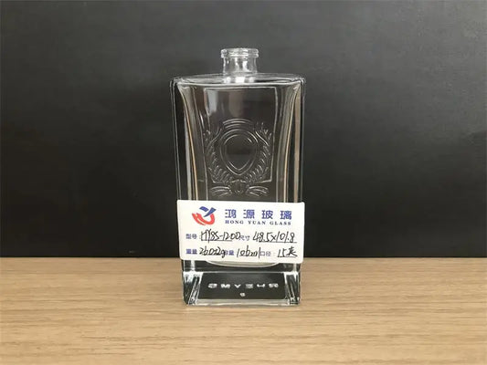 Glass perfume bottle with special pattern