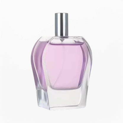 Flat Perfume Bottle Unique Shape Design Clear Glass