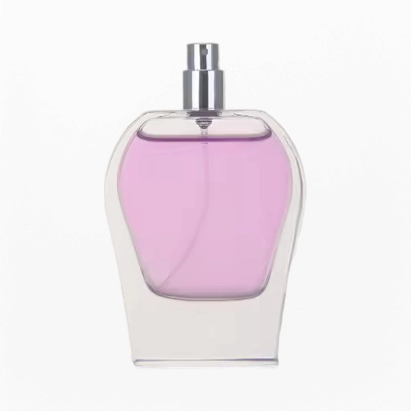 Flat Perfume Bottle Unique Shape Design Clear Glass