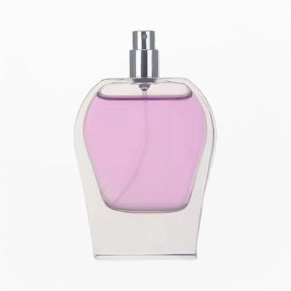 Flat Perfume Bottle Unique Shape Design Clear Glass