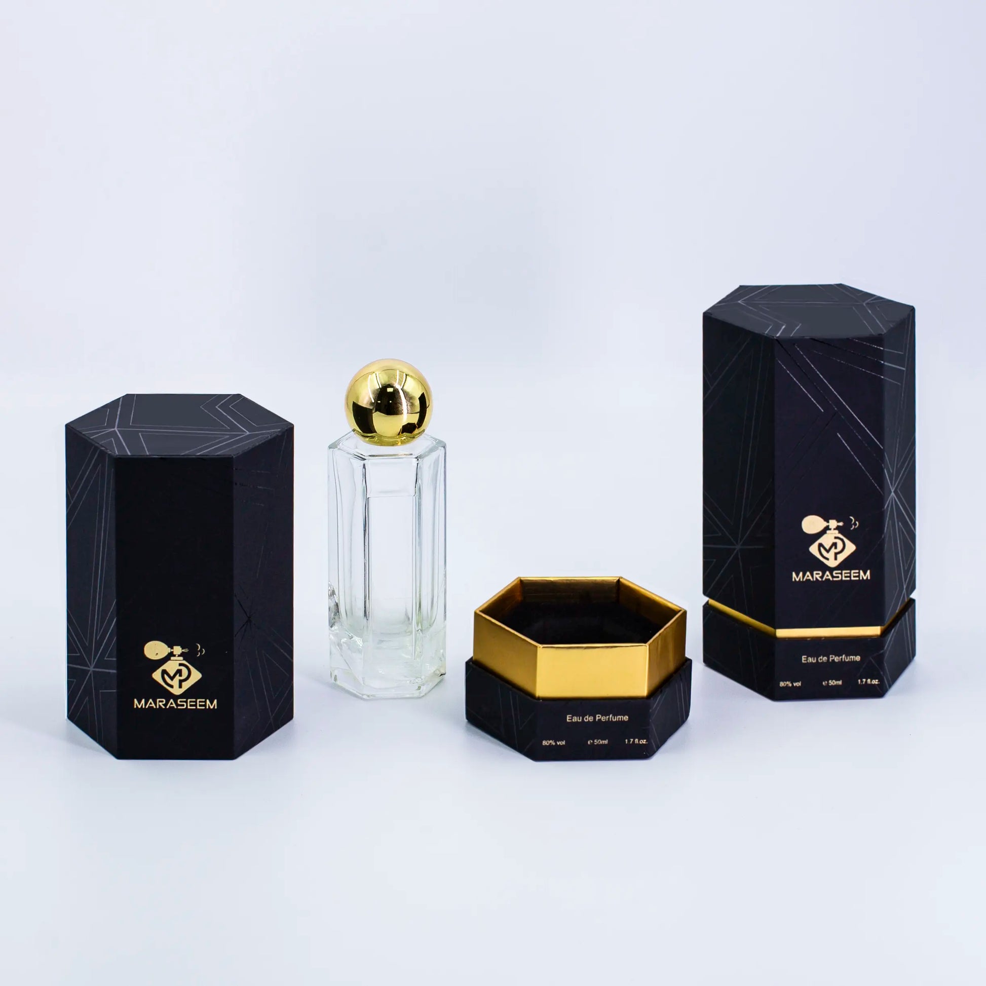 Tube perfume box hexagonal prism C02