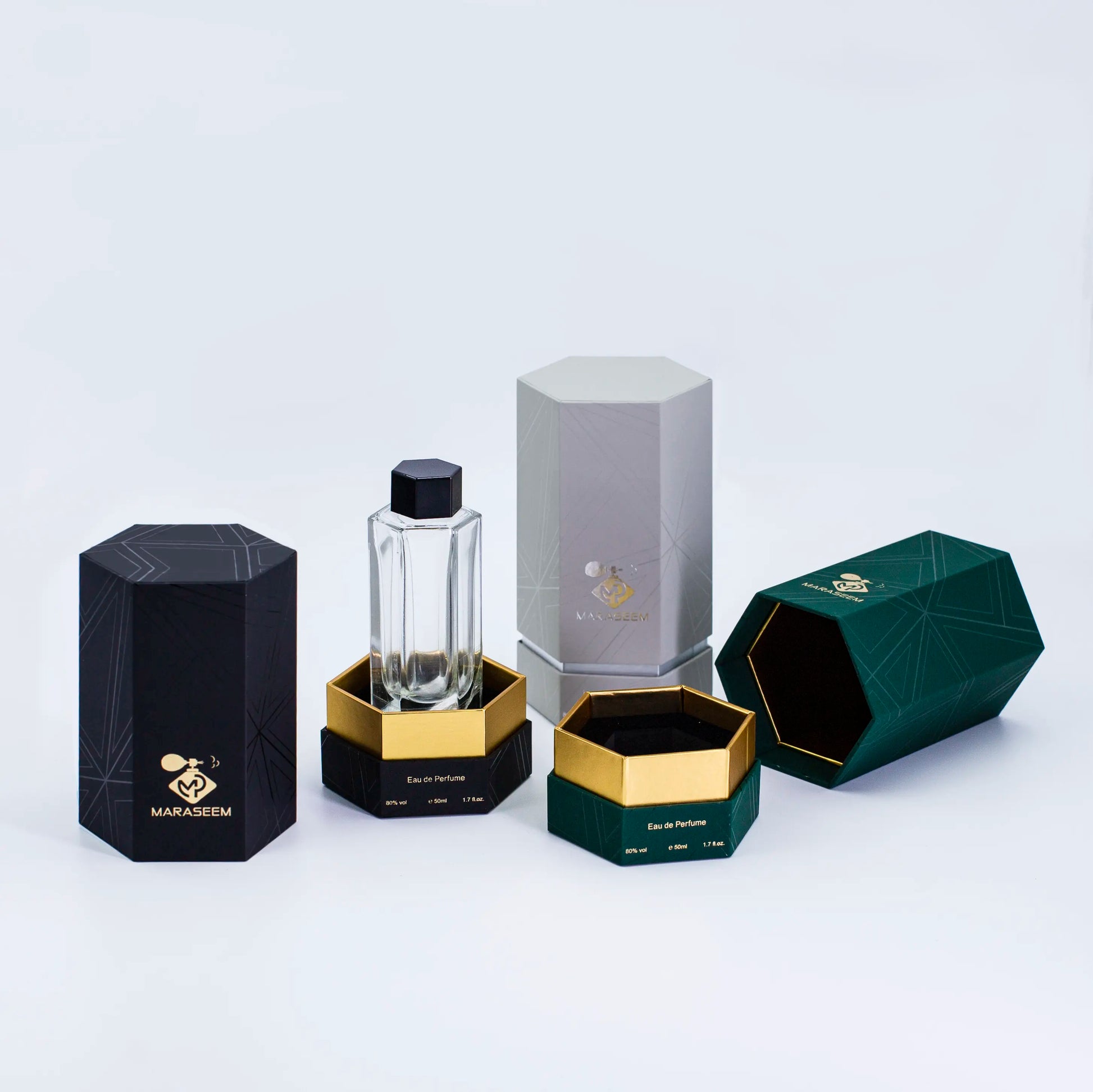 Tube perfume box hexagonal prism C02