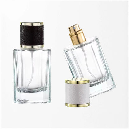 Luxury Clear Empty Glass Perfume Bottle with PU Cap