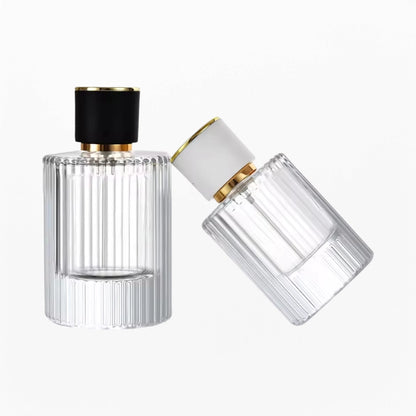 Glass Perfume Bottle Spray Polygonal Cylinder Design