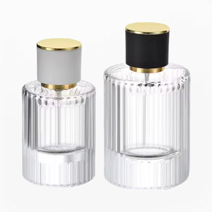 Glass Perfume Bottle Spray Polygonal Cylinder Design