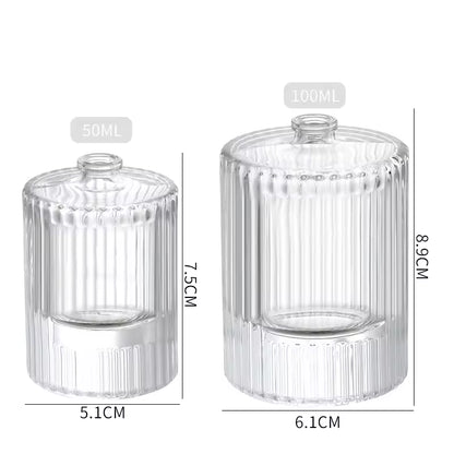 Glass Perfume Bottle Spray Polygonal Cylinder Design