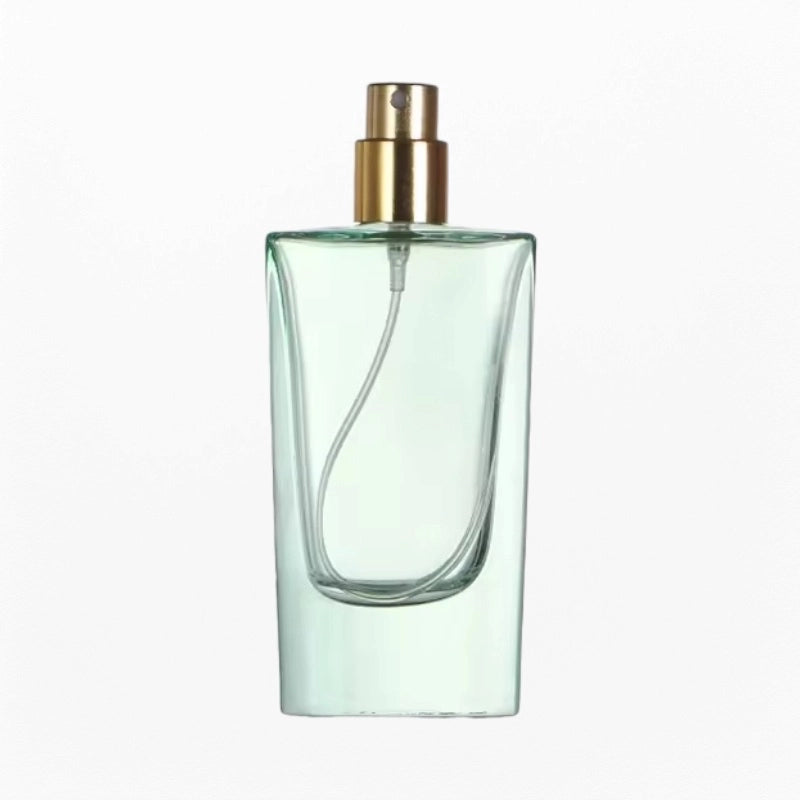 light green perfume bottle elegant silhouette