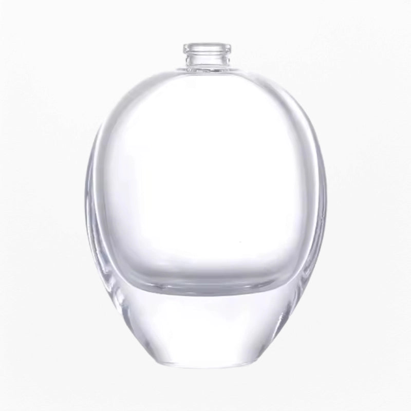 luxury perfume bottle round shape clear glass