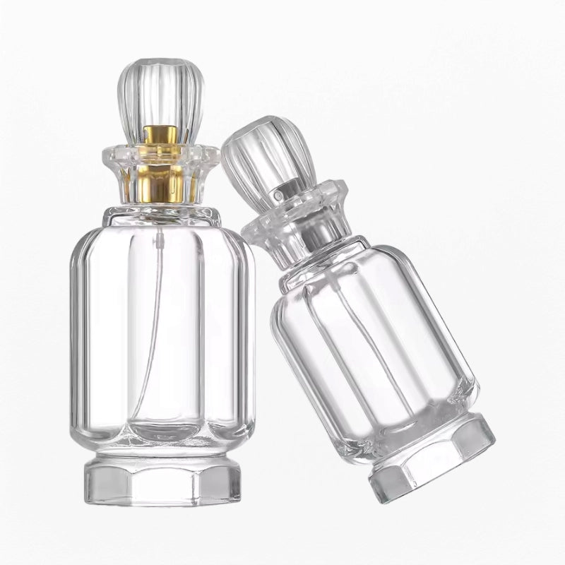 luxury perfume bottle design petal cylinder shape