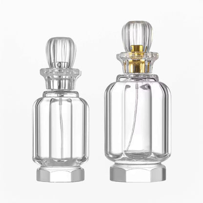 luxury perfume bottle design petal cylinder shape