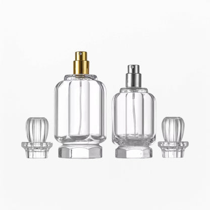 luxury perfume bottle design petal cylinder shape