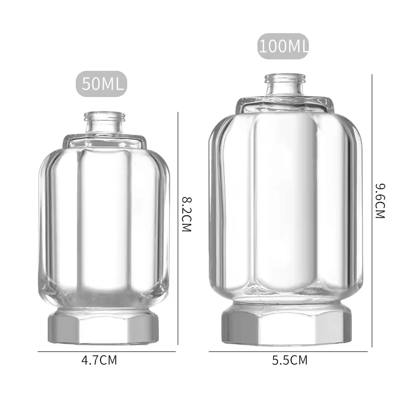 luxury perfume bottle design petal cylinder shape