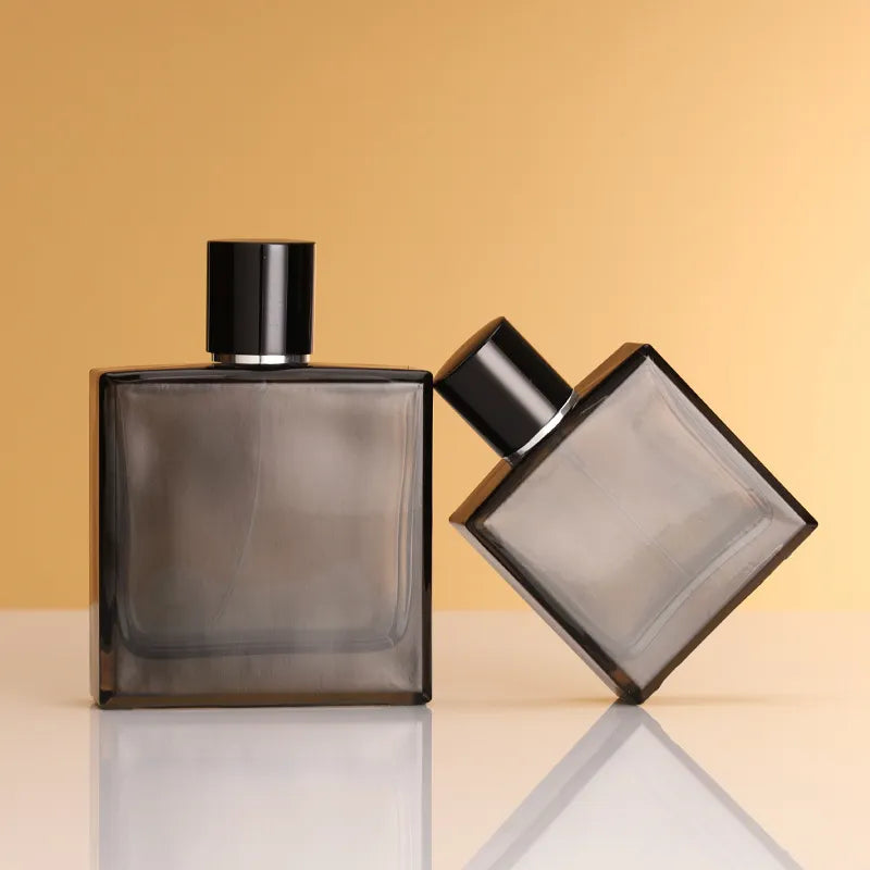 Black Square Glass Perfume Bottle Custom Color 50ml 100ml – HONG YUAN