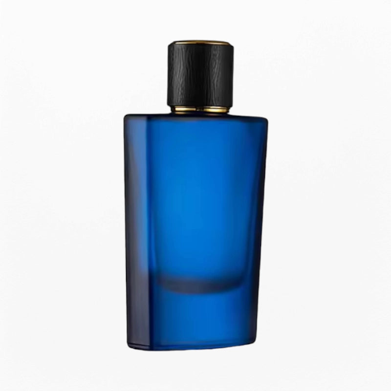 Frasco de perfume azul fosco spray frasco de vidro