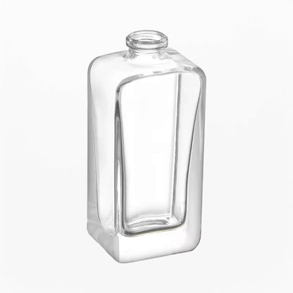 Perfume Bottle Empty Square Clear Glass