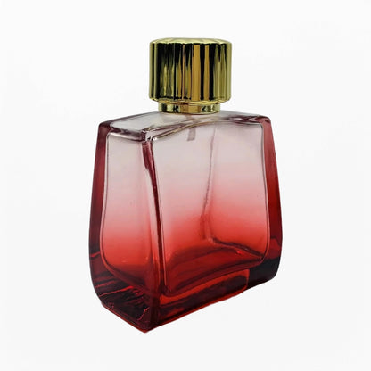 Perfume Bottle Handbag Beautiful Red Gradient Color with Golden Cap