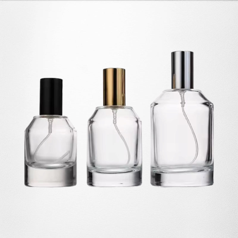 Perfume Bottle Round Shape Ultra Clear Glass