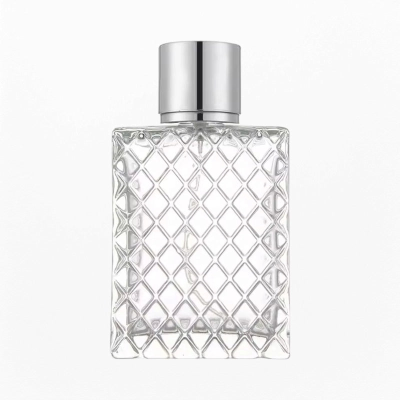 Perfume Bottle Unique Single Sided Plaid Texture Design