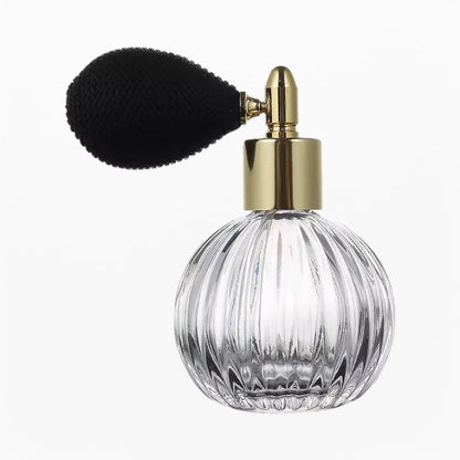 Perfume Bottle with Squeeze Ball Vintage Engraved Style