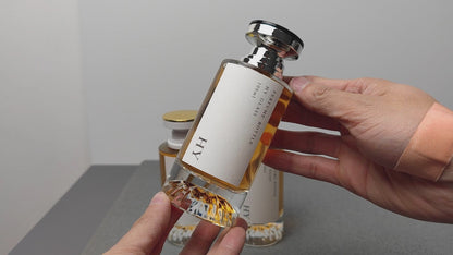 Luxury Cylinder Glass Perfume Bottle with Pump Sprayer Empty 15mm Crimp Neck 100ml Capacity Plastic Cap & Box