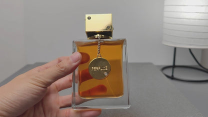 Luxury Perfume Bottle 100ml with Gold Cap and Chain for Women Custom Packaging Box Available