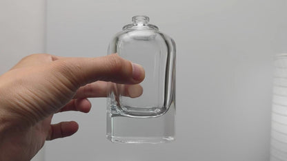 Wholesale 100ml Luxury Glass Fragrance Bottle with Decorative Glass Cap