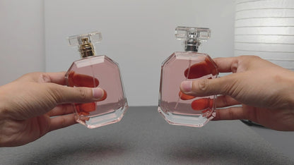 100ml Luxury Perfume Bottle Thick Glass Fragrance Container with Crystal Acrylic Cap OEM ODM