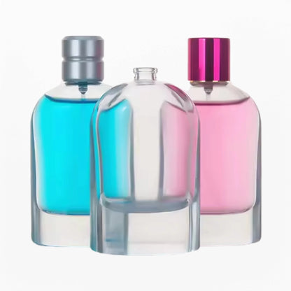 round flat perfume bottle smooth out line 100ml