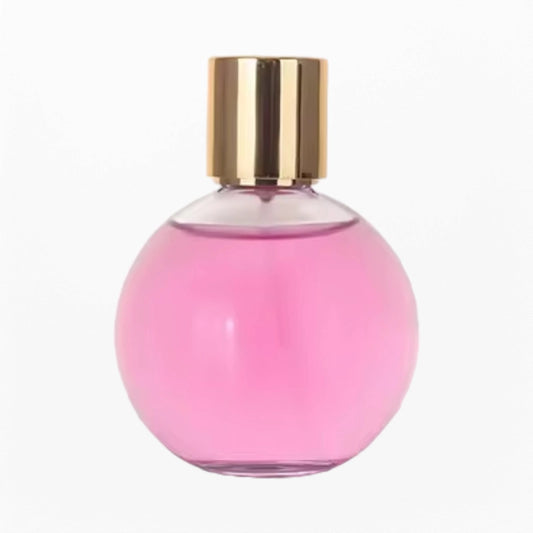 sphere perfume bottle 100ml with golden cap