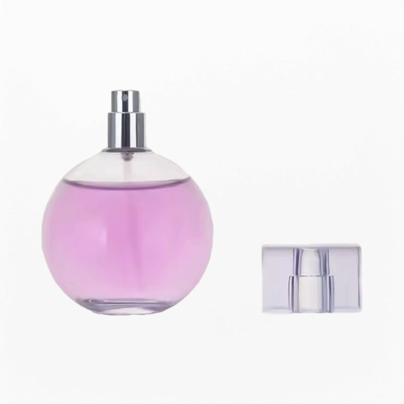 sphere perfume bottle 100ml with silver sprayer