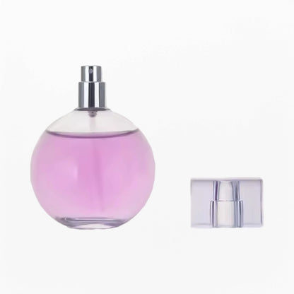 sphere perfume bottle 100ml with silver sprayer