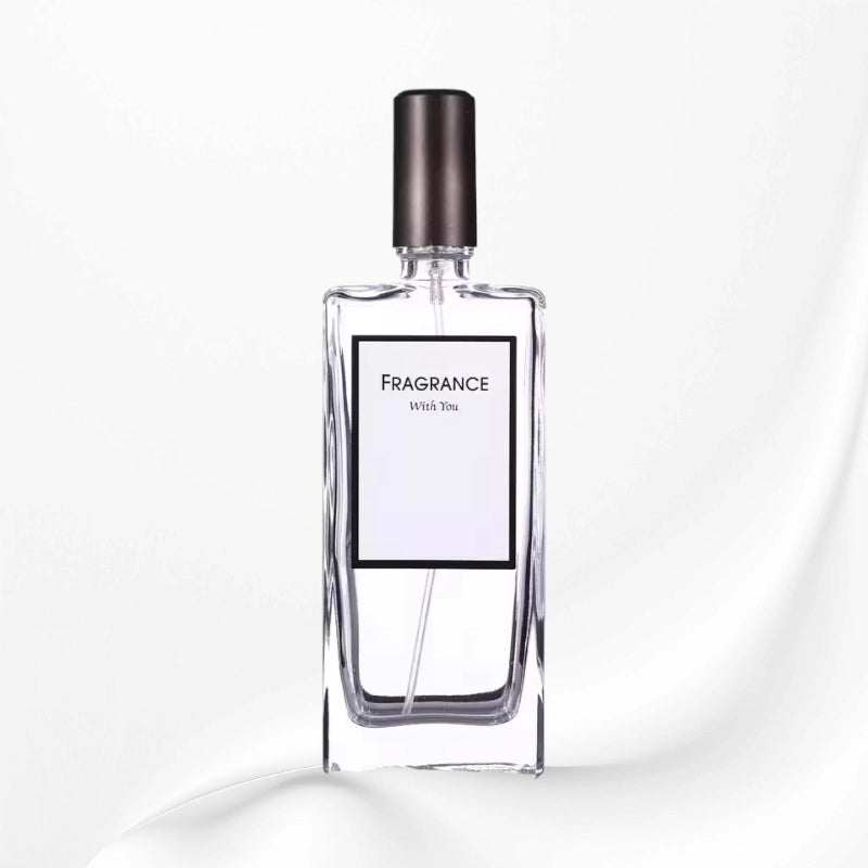 Square Perfume Bottle 50ml Clear Glass Custom Label