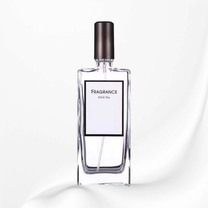 Square Perfume Bottle 50ml Clear Glass Custom Label