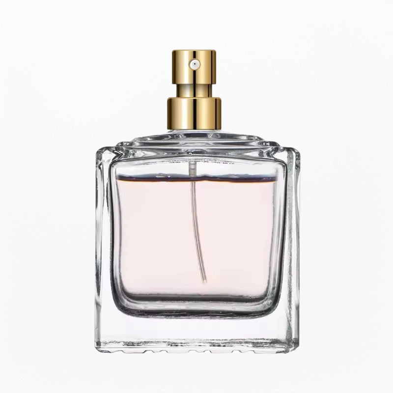 Square Perfume Bottle Patterned Bottom 100ml Volume