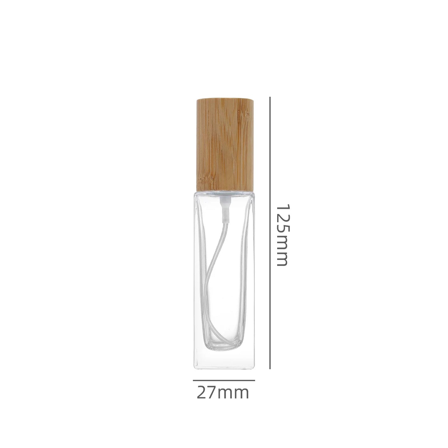 30ml slim square glass perfume bottle dimensions