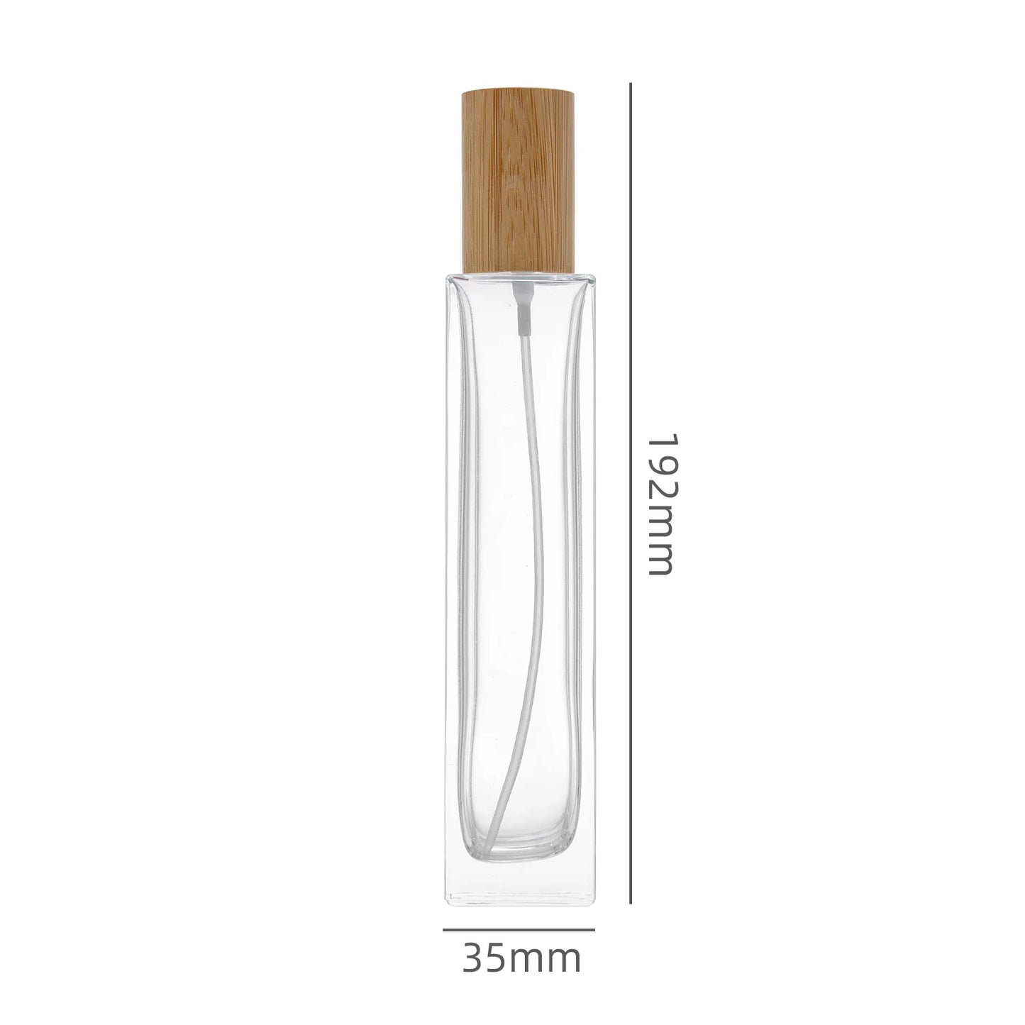 100ml slim square glass perfume bottle dimensions