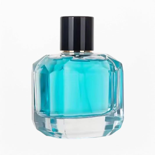 unique cube perfume bottle shoulder resembles a diamond cut