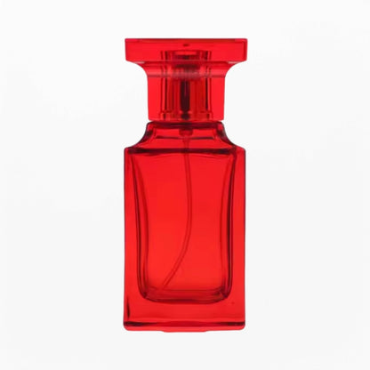 Wholesale Perfume Bottle Square Shape Red Black Blue Color 50ml