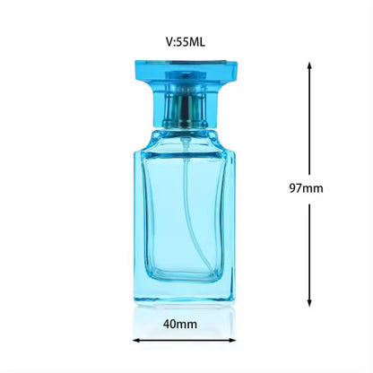 Wholesale Perfume Bottle Square Shape Red Black Blue Color 50ml