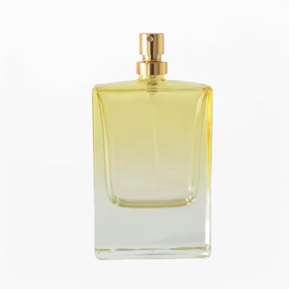 Yellow Cologne Bottle Flat Square with Gradient Color Design